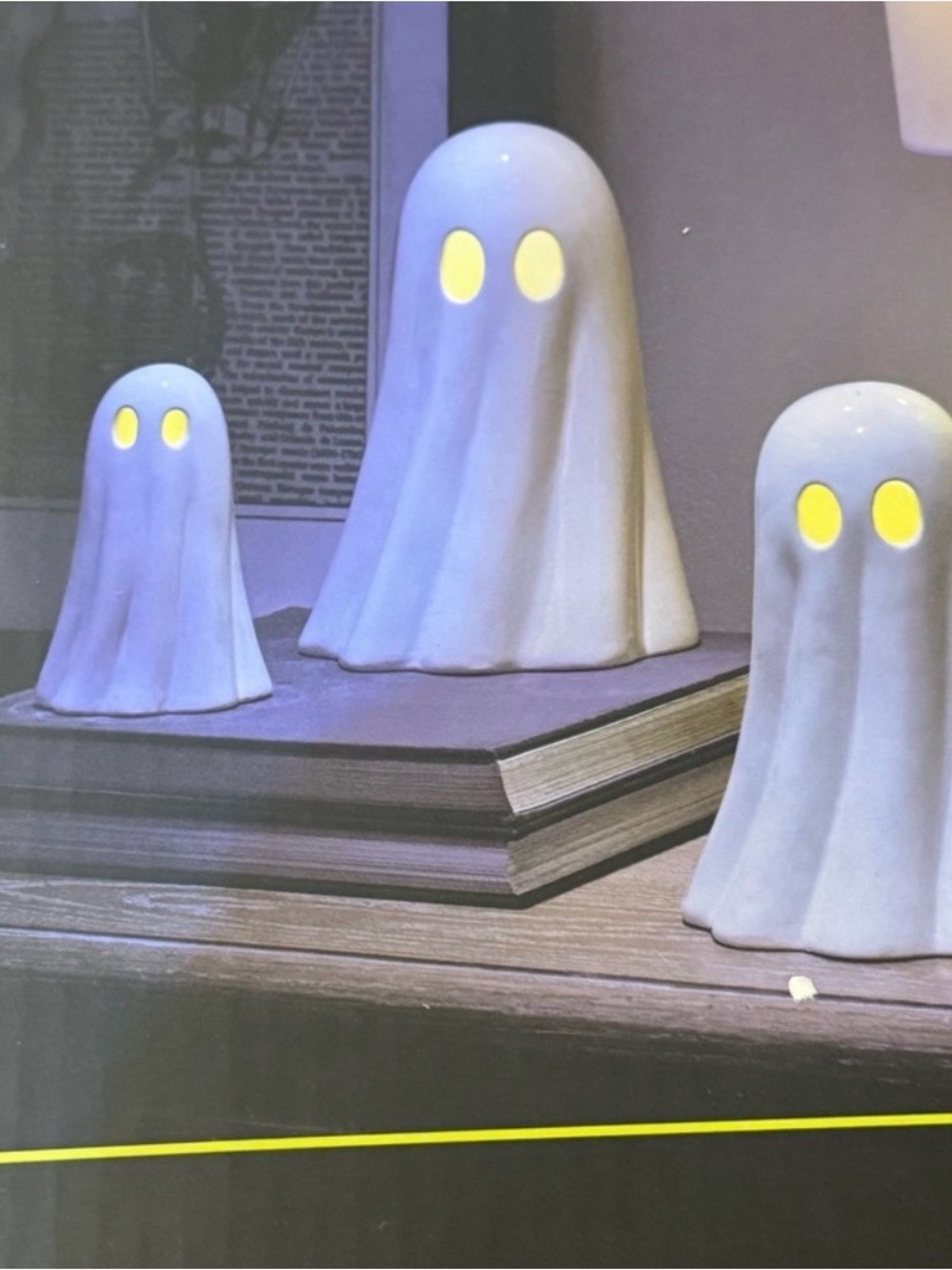 White Halloween LED Ghosts - Set of 3 - Picture 3 of 4